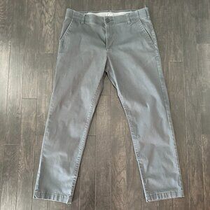 Lee Men's Grey Slim Fit 34W x 30L Men's Chino Pants